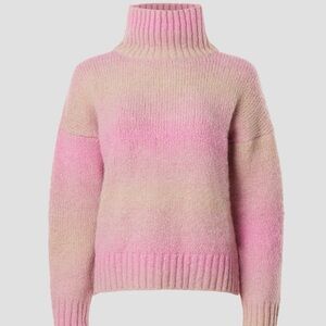 MAJE Pink Ombre Turtleneck Sweater